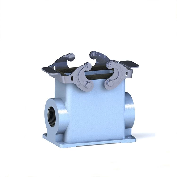 SO-H10B-SGH-2L-M32 surface mounted housing for side entry for industrial multipole connector