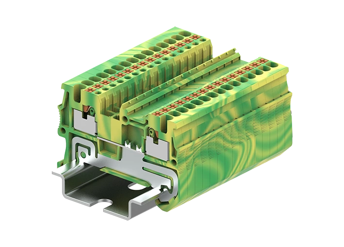 PT1.5-2-PE push in spring guide rail terminal