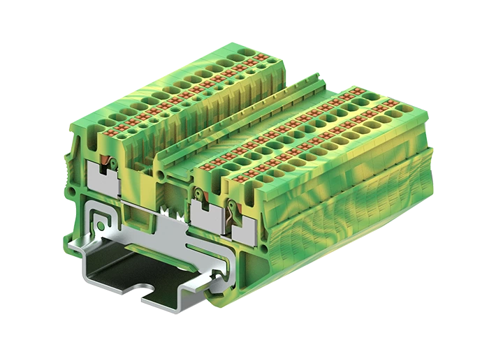 PT1.5-3-PE push in spring guide rail terminal