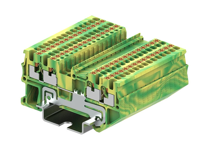 PT1.5-4-PE push in spring guide rail terminal