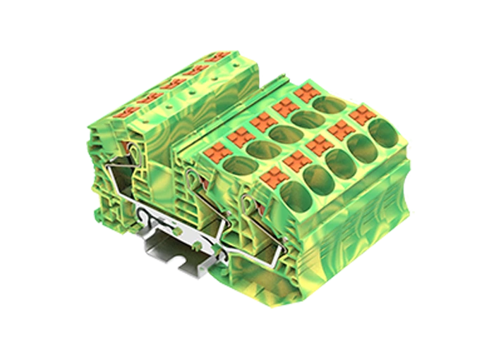 PT16-3-PE push in spring guide rail terminal