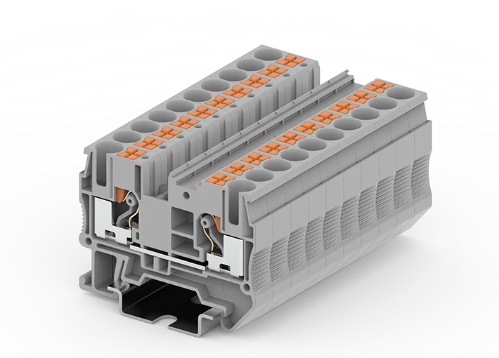 TPD6-2-GIn line spring guide rail terminal