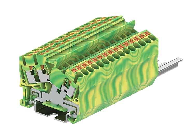 PTS2.5-3-PE push in spring guide rail terminal