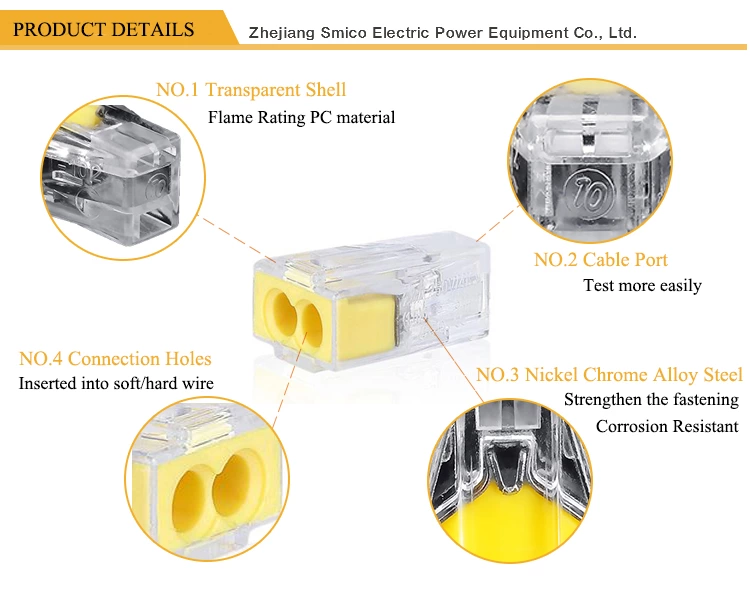 2273-205 wire terminal connector EU-415 quick connector 5pin push connector