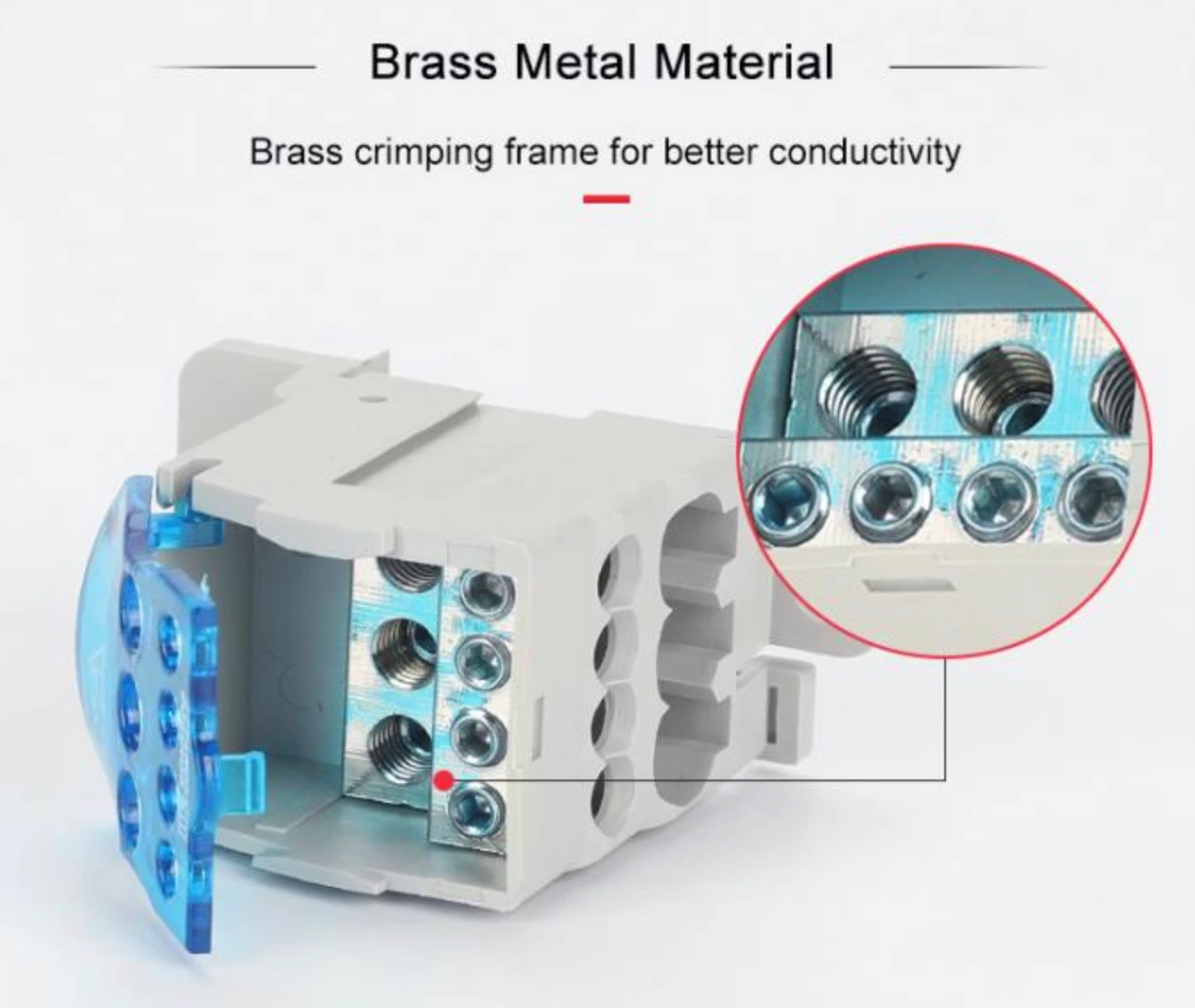 Distribution Power UKK 160A Screw wire Terminal Block Rail Mounted