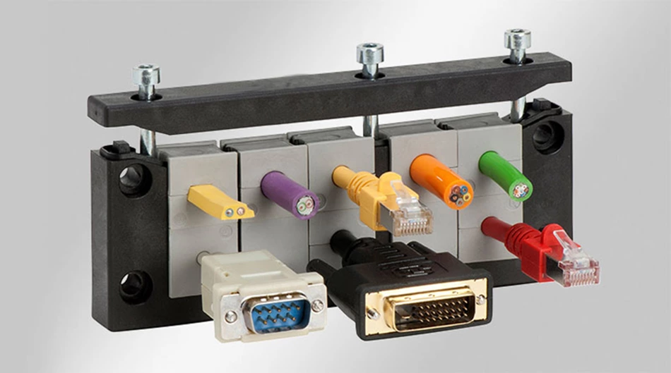 IP54 UL94-V0 Cable entry system Flame class Self-extinguishing Detachable frame KBL 24/20-MT